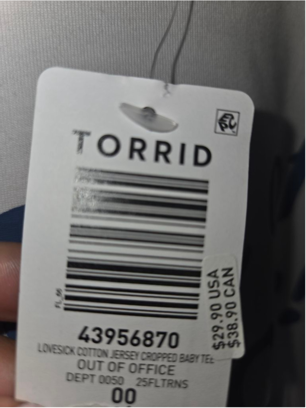 NWT Torrid Lovesick Baby Tee - Picture 3 of 3